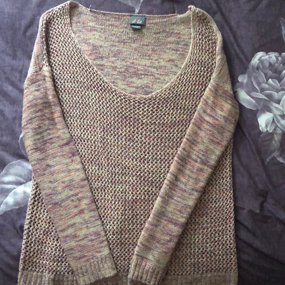 Off the shoulder crochet sweater